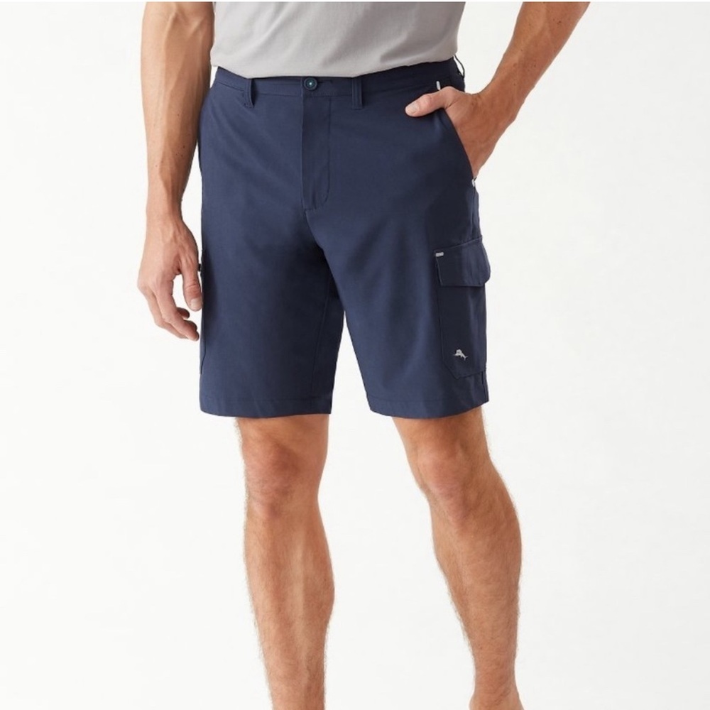 👉🏼NWOT👈🏼 Tommy Bahama Cayman Isles Navy Cargo Hybrid Board Shorts Size: 38